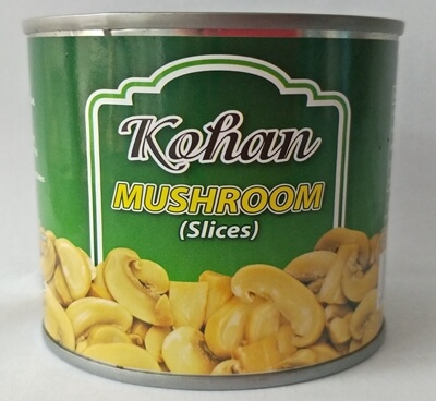 Champignons en conserve (entiers, tranchés, PNS)