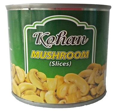 Champignons en conserve (entiers, tranchés, PNS)